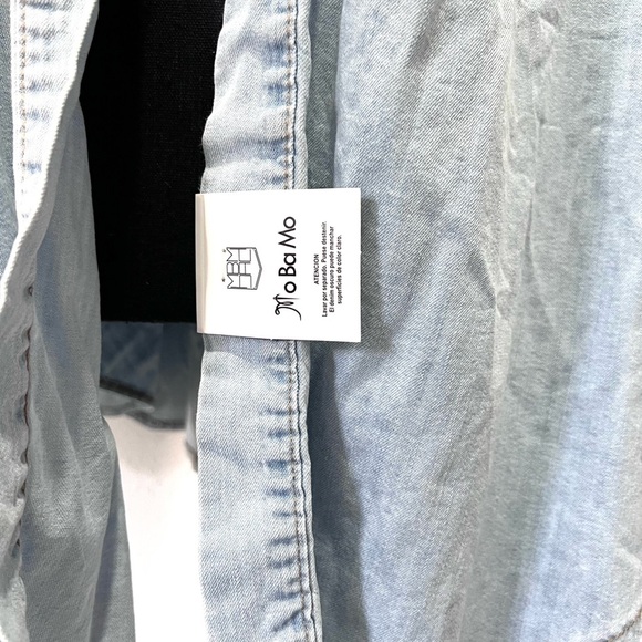 Boutique Embroidered Denim Kimono Jacket OS - Picture 3 of 9